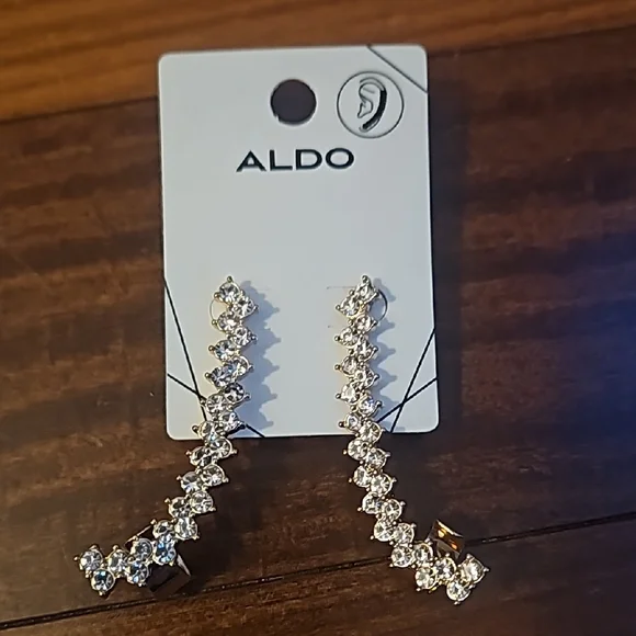 Aldo Silver Crystal Ear Crawler Comes W Accessory Pouch - Picture 6 of 6